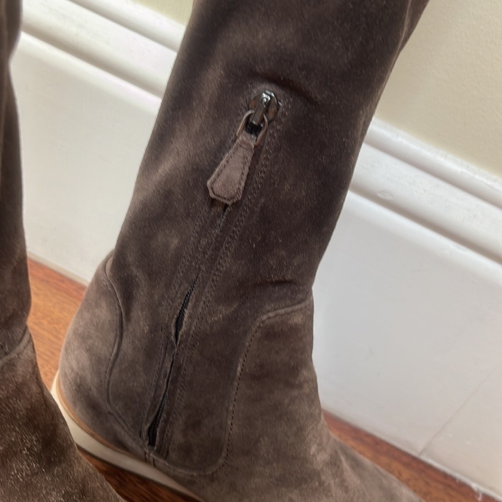 Prada | Brown Suede Tall Boots 36.6 Leather - Picture 8 of 11